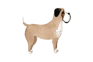 Boxer Watercolor Design for Dog Crafts & Handmade Products