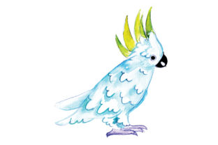 Cockatoo in Watercolor Style: Australian Crafts