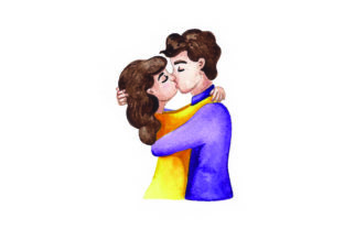 Couple Kissing Watercolor Embroidery Design Review