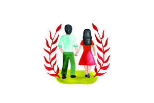 Couple on Side Walk - Watercolor: Valentine's Day Crafts Review