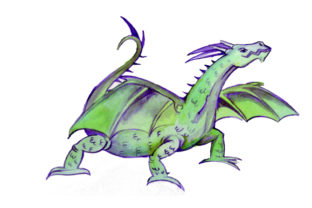 Dragon in Watercolor: A Crafts & Fairy Tales Design Review