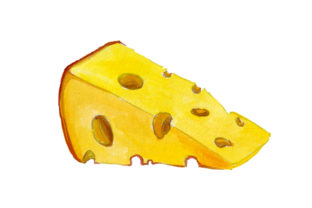 Emmental Cheese Watercolor Style: Craft & Food Amp Review