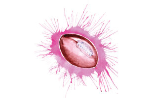 Football Paint Splatter Watercolor Style: Embroidery Review