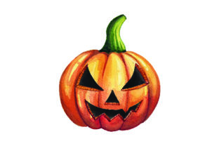 Jack-o-lantern in Watercolor: Halloween Crafts Review