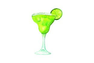 Margarita Watercolor Style for Food Amp Crafts