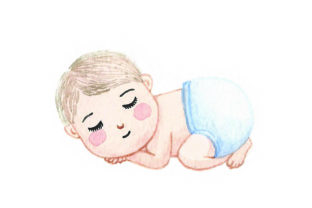 Newborn Baby Watercolor for Baby Crafts & DIY