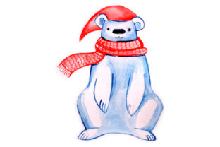 Polar Bear Dad in Watercolor: Animals & Crafts