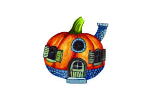 Pumpkin House Watercolor: Halloween Crafts Asset Review