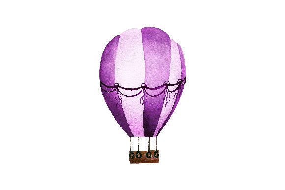 Purple Hot Air Balloon Watercolor: Crafts & Designs Amp Review