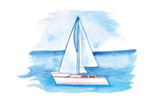 Sailboat in Sea Watercolor: Embroidery Design Review
