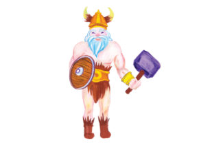 Viking Warrior Watercolor: Review for Crafts & Vikings