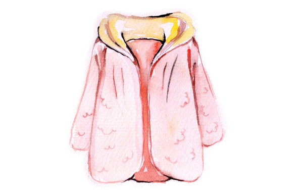 Watercolor Fluffy Woamans Jaket for Beauty Amp & Crafts