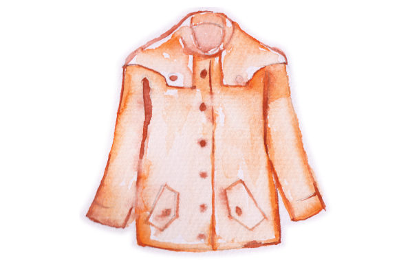 Watercolor Orange Jaket for Beauty Amp & Crafts
