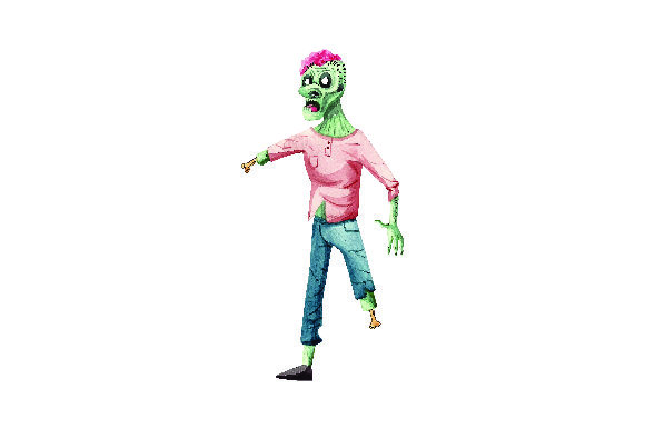 Zombie in Watercolor – Halloween Crafts Review